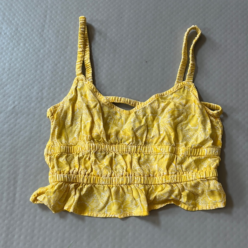 Arizona yellow backless tank top